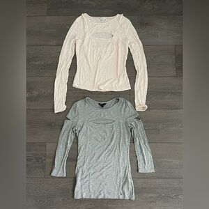 Elegant Cream and Gray Women's Tops Guess top shirt blouse XS